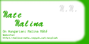 mate malina business card